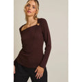 Ring Neckline Long Sleeve Top