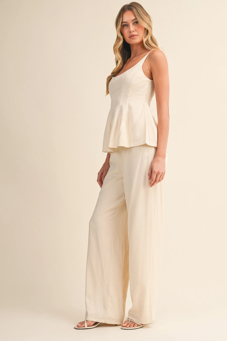 Sleeveless Top & Wide Pant Set