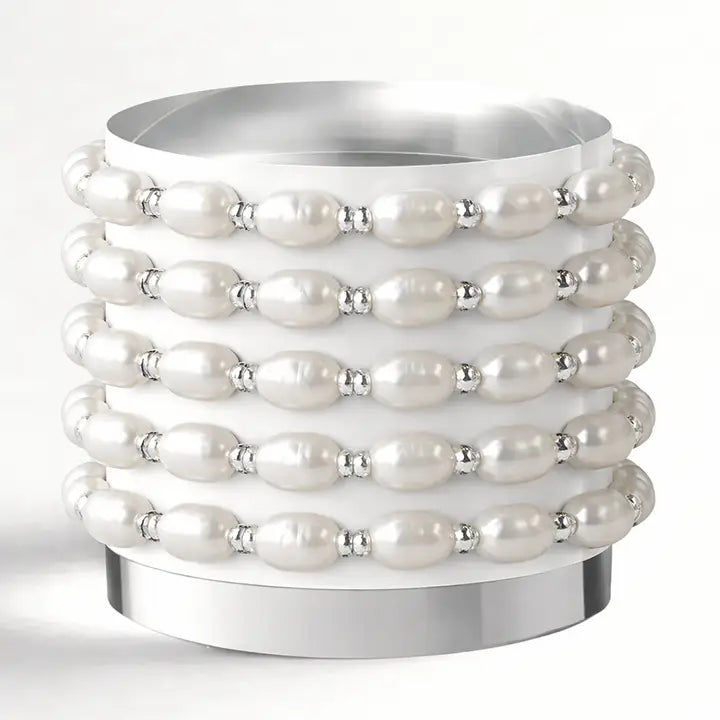 Pearl Beaded Stackable Bracelet